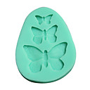 3D  de silicone papillon  en forme  couleur aleatoire 