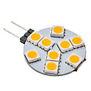 G4 1.5W 9x5050SMD 70-100LM 3000K Blanc Chaud ampoule de bampoule de LED  12V 