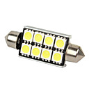 Merdia 2pcs Canbus Error Free Blanc 8 5050 SMD LED dome de feston Lights-LEDD002B8A