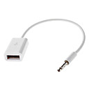 USB 2.0 femelle 3.5mm male cable blanc 015 M