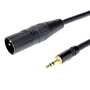 Stereo 3.5mm male vers XLR male cable noir pour Sennheiser 1M