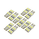 10 pieces t10 W5W 194 168 4 leds oule de voiture 5050 SMD eclairage interieur blanc