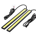 2 PCs a place etanche en aluminium haute puissance 6W 6000K Xenon Blanc Slim COB LED diurnes Light L