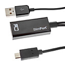 cable hdmi libre 15 m  cy mh-041 SlimPort micro usb vers HDMI Adaptateur HDTV plein de hd pour Google Nexus 4 noir