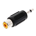 3.5mm male femelle adaptateur RCA Noir