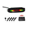 4 Capteur Parking Radar Wireless System-affichage LED et Buzzer Alarm Blanc Noir Argent