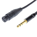 635 mm stereo male cable XLR femelle noir pour Microphone KTV 1M