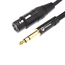 Homme stereo 635 mm pour cable XLR femelle noir pour Microphone KTV 3M