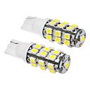 2 Pcs T10 2W 25x3020SMD 100-120LM 6000K Cool White Light Bulb LED 12V