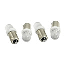 4pcs BA9S blanc 1-SMD LED de voiture de vehicule doule de la le