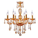 Or Campouleur E14  6 Modele lustres de cristal de mode de le pendante