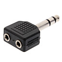 635 mm stereo Jack male 2 Homme noir dadapteur