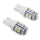 oule pour voiture 12V T10 0.5W 10x3528SMD LED lumiere blanche