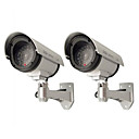 2 Pack Securite Faux camera exterieure etanche Dummy