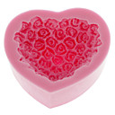 Moule gateau en silicone Articles de cuisson Decoration de pate de gomme Clay Moule de savon en forme de Rose  1pcs 