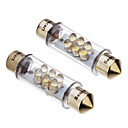 2 pcs 39mm 1W feston 6-LED 50-70LM 6000-6500K White Light oule LED 12V