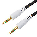 3.5mm male male cable audio-Cone Type de tissu noir 1.5M