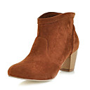 Suede Chunky Heel Co...