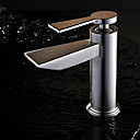 Nickel contemporaine fini brosse poignee simple Robinets de lavabo