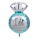 Diamond Ring ballon metallique avec bleu bord