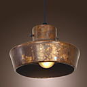 40W Retro Artistique Pendant Light avec Rusty ombre en forme de chapeau en metal