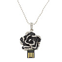 Black Rose Feature USB Flash Drive 16GB