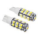 2 Pcs T10 1.5W 25x3528SMD 100-120LM 6000K Cool White Light Bulb LED 12V