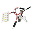 T10 BA9S feston 3 adaptateurs 24 SMD 5050 lumiere blanche 12V LED de voiture de lecture de lumiere de dome interieur du panneau