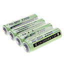 BTY AA 2300mAh Ni-MH rechargeable verte de la batterie 4 pieces