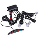 Car laffichage LED Radar de secours renverse avec 4 sondes Noir Argent