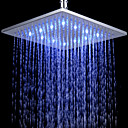 12 laiton pommeau de douche pouce chrome LED de pluie