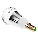 E14 3W LED RGB LED le en cristal avec telecommande CA 85-265V