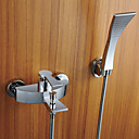 Robinet de baignoire chrome contemporain avec douchette