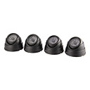 4 cameras de securite factices des cameras de surveillance dome Faux LED infrarouges simules avec la lumiere clignotante