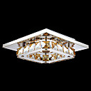 Cristal LED encastre 1Light moderne Ambre galvanoplastie acier inoxydable