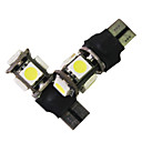 T10 sans erreur Canbus W5W 194 5050 SMD 5 oules LED blanches 1 paire