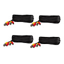 4 PCS 10 metres ou 33 pieds BNC video et dalimentation 12V DC cable integre