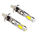 2pcs H1 7.5W 200-350LM blanc oule LED pour la voiture 12V