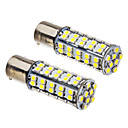 2 Pcs 1156 BA15S 4W 68x3528SMD 330-360LM 6000K Cool White Light Bulb LED 12V