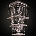 Cristal encastre 5 Light moderne elegante Galvanoplastie en acier inoxydable