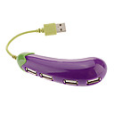 4 ports USB 2.0 haute aubergine Speed Hub