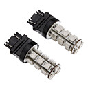 2pcs 3157 18x5050SMD 80-100LM Red Light oule LED pour la voiture 12V