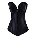 Satin fermoir avant et arriere Lace-up de lacier desosser corset shapewear plus de campouleurs