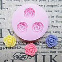 Fleurs Trois trous Moule DIY fleur de silicone de fondant Moules sucre Craft Outils de resine Moules Moules pour gateaux