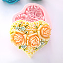 Moule coeur 3D Fleurs Silicone Fondant Moules sucre Craft Outils Moule Chocolat pour les gateaux