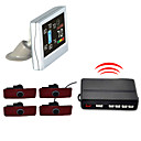 4 detachable sans fil et Oe conception Radar Parking System Sensor affichage LCD et Buzzer Alarm Blanc Noir Argent