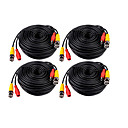 4 PCS 40 Metres video et dalimentation BNC 12V DC cable integre