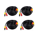 4 PCS 30 metres ou 99 pieds BNC video et dalimentation 12V DC cable integre