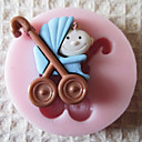 Moule 3D bebe Carrige silicone Fondant Moules sucre Craft Outils chocolat Moules pour gateaux