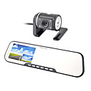 Miroir retroviseur de voiture avec 27 pouces LCD HD 1080P DVR enregistreur video de recul Carema et systeme de stationnement daffichage